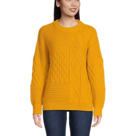 Time and Tru Women's Mixed Stitch Sweater - Picture 4 of 5